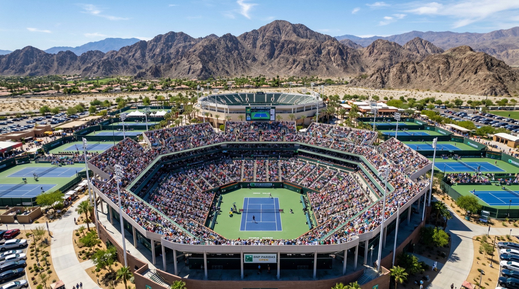 Tennis at Indian Wells Tennis Garden, home of the BNP Paribas Open