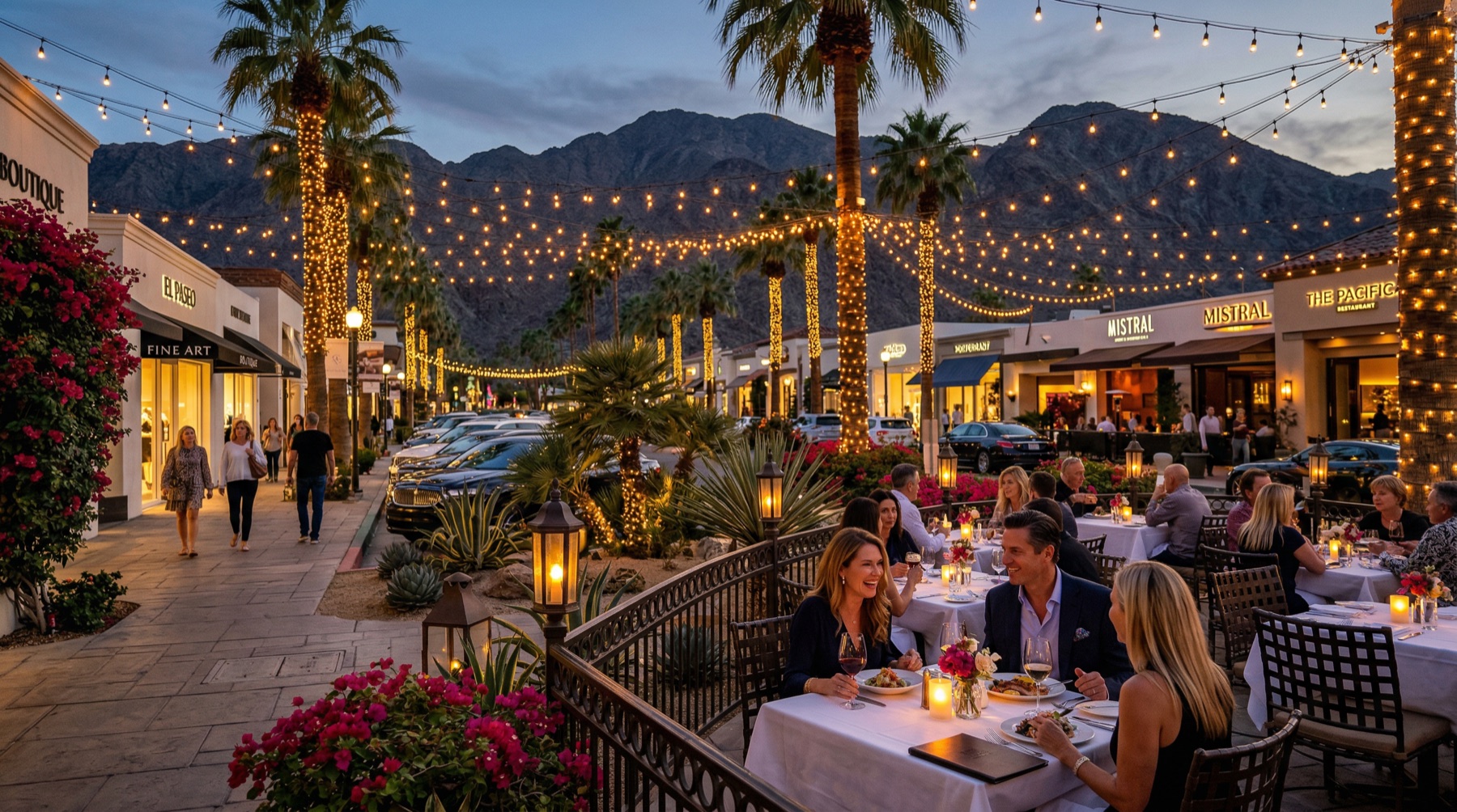Fine dining on El Paseo Palm Desert